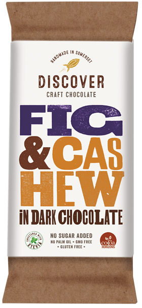 Fig and Cashew in Dark Chocolate - No Added sugar, Vegan
